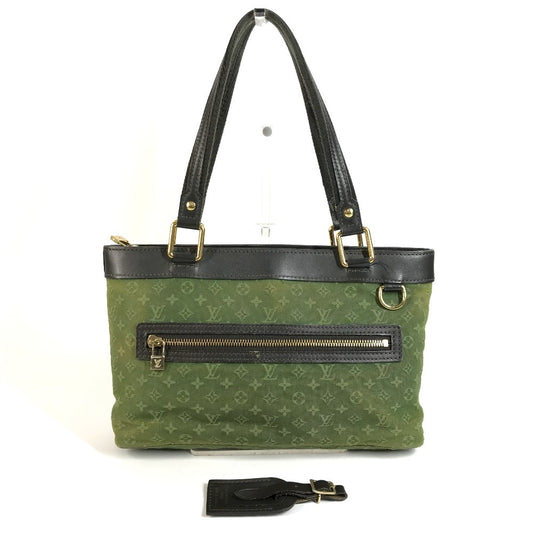 LOUIS VUITTON M92682 Monogram Mini Lucille PM Shoulder Bag, Handbag, or Tote Bag in Monogram Mini Canvas, Unisex, Khaki