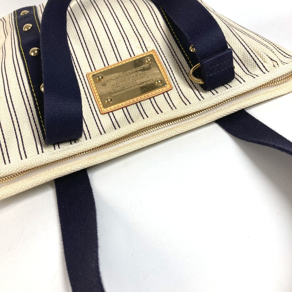 LOUIS VUITTON M40132 Antigua Cabas MM Shoulder Bag Tote Bag Canvas Unisex White
