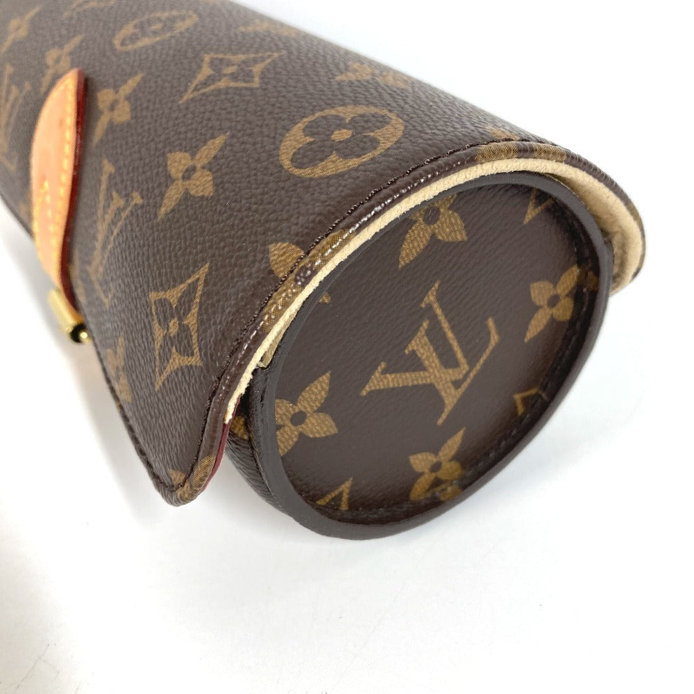 LOUIS VUITTON M47530 Monogram Etui 3 Montres Watch Case Pouch Monogram Canvas Unisex Brown