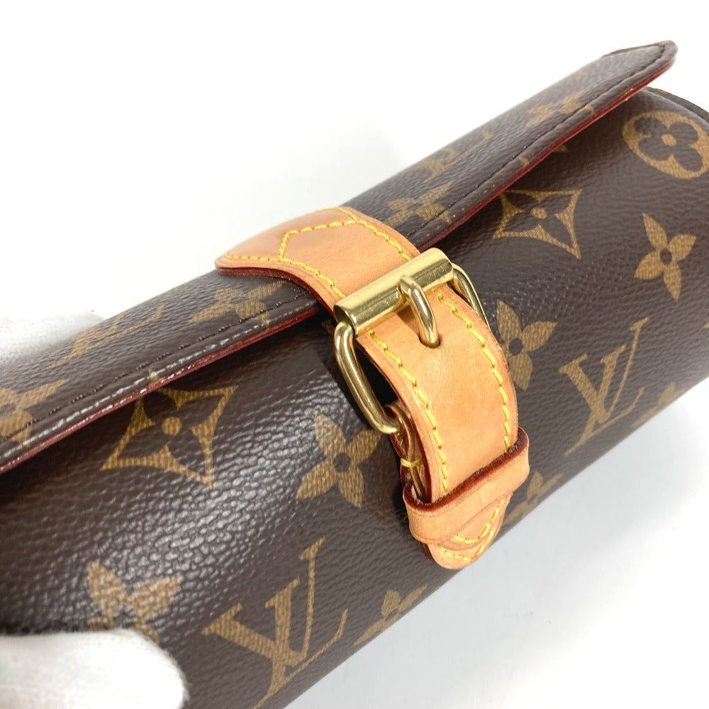 LOUIS VUITTON M47530 Monogram Etui 3 Montres Watch Case Pouch Monogram Canvas Unisex Brown