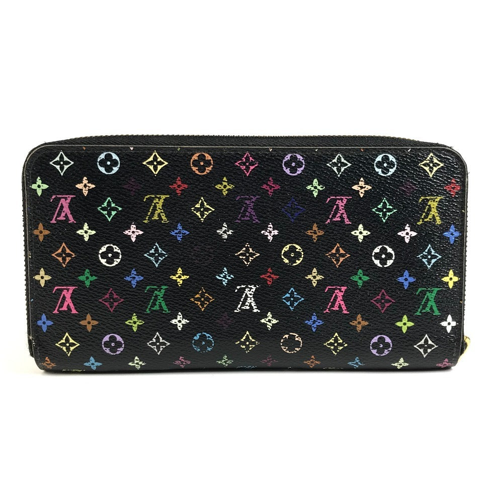 LOUIS VUITTON M60243 Monogram Multicolor Zippy Wallet Long Wallet Round Zipper Wallet Monogram Multicolor Canvas Unisex Noir Black