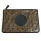 FENDI 7N0078 Zucca Logo Bag Pouch Second Bag Clutch Bag Leather/Coated Canvas Unisex Brown