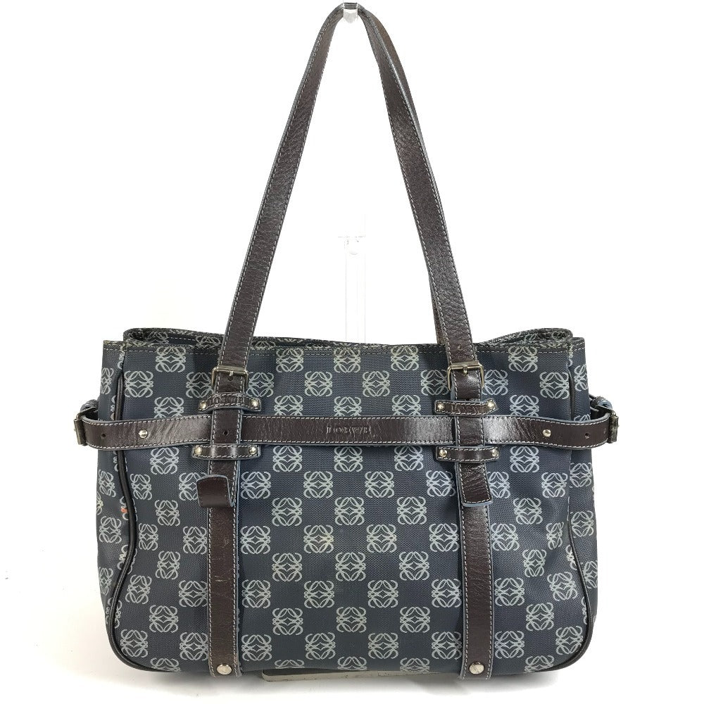 LOEWE Anagram Logo Bag Shoulder Tote Bag Shoulder Bag PVC/Leather Women's Blue