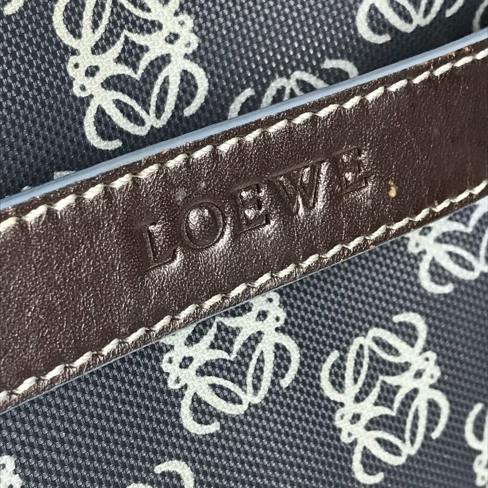 LOEWE Anagram Logo Bag Shoulder Tote Bag Shoulder Bag PVC/Leather Women's Blue