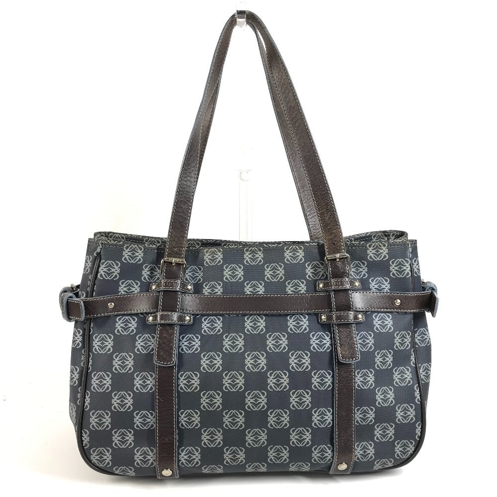 LOEWE Anagram Logo Bag Shoulder Tote Bag Shoulder Bag PVC/Leather Women's Blue