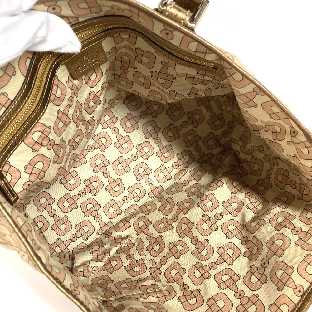 GUCCI 137396 Charm Logo GG Bag Shoulder Bag Tote Bag Shoulder Bag GG Canvas/Leather Unisex Beige