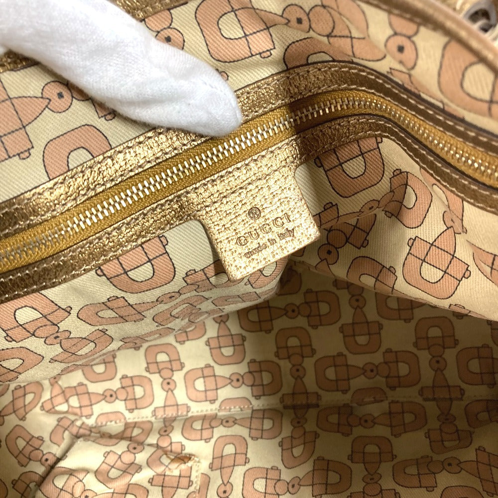 GUCCI 137396 Charm Logo GG Bag Shoulder Bag Tote Bag Shoulder Bag GG Canvas/Leather Unisex Beige
