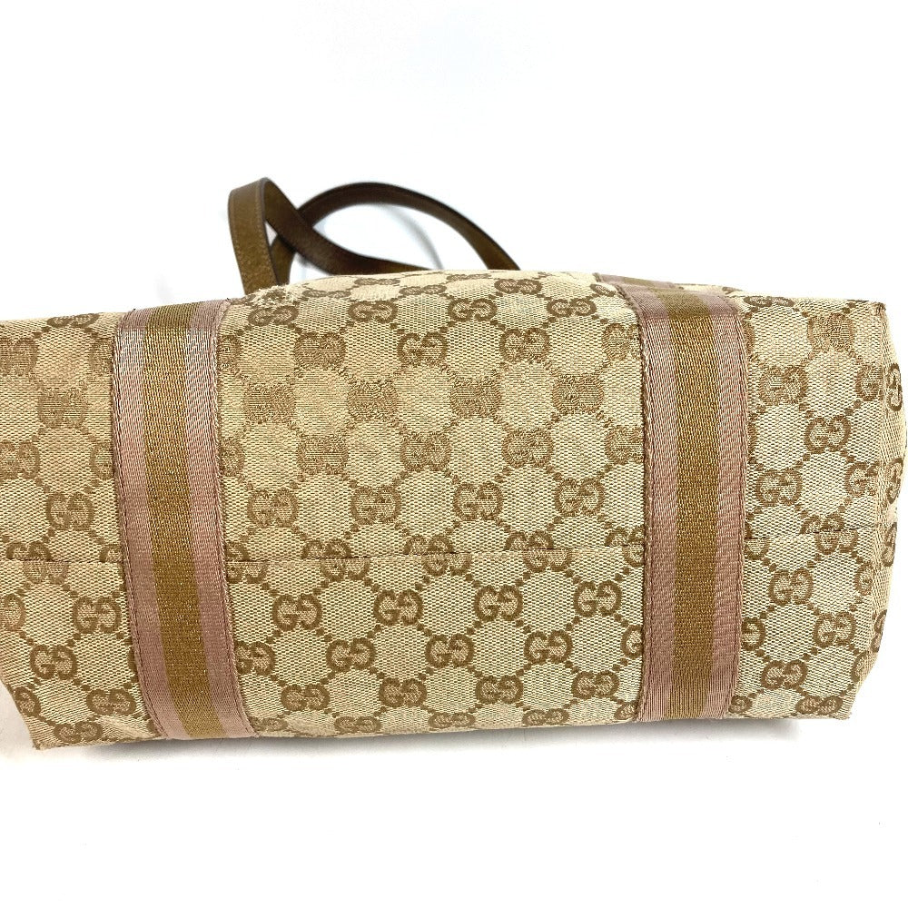 GUCCI 137396 Charm Logo GG Bag Shoulder Bag Tote Bag Shoulder Bag GG Canvas/Leather Unisex Beige