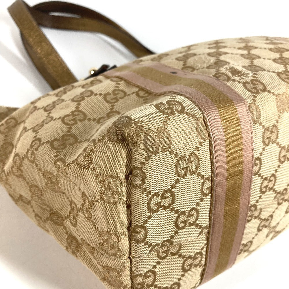 GUCCI 137396 Charm Logo GG Bag Shoulder Bag Tote Bag Shoulder Bag GG Canvas/Leather Unisex Beige