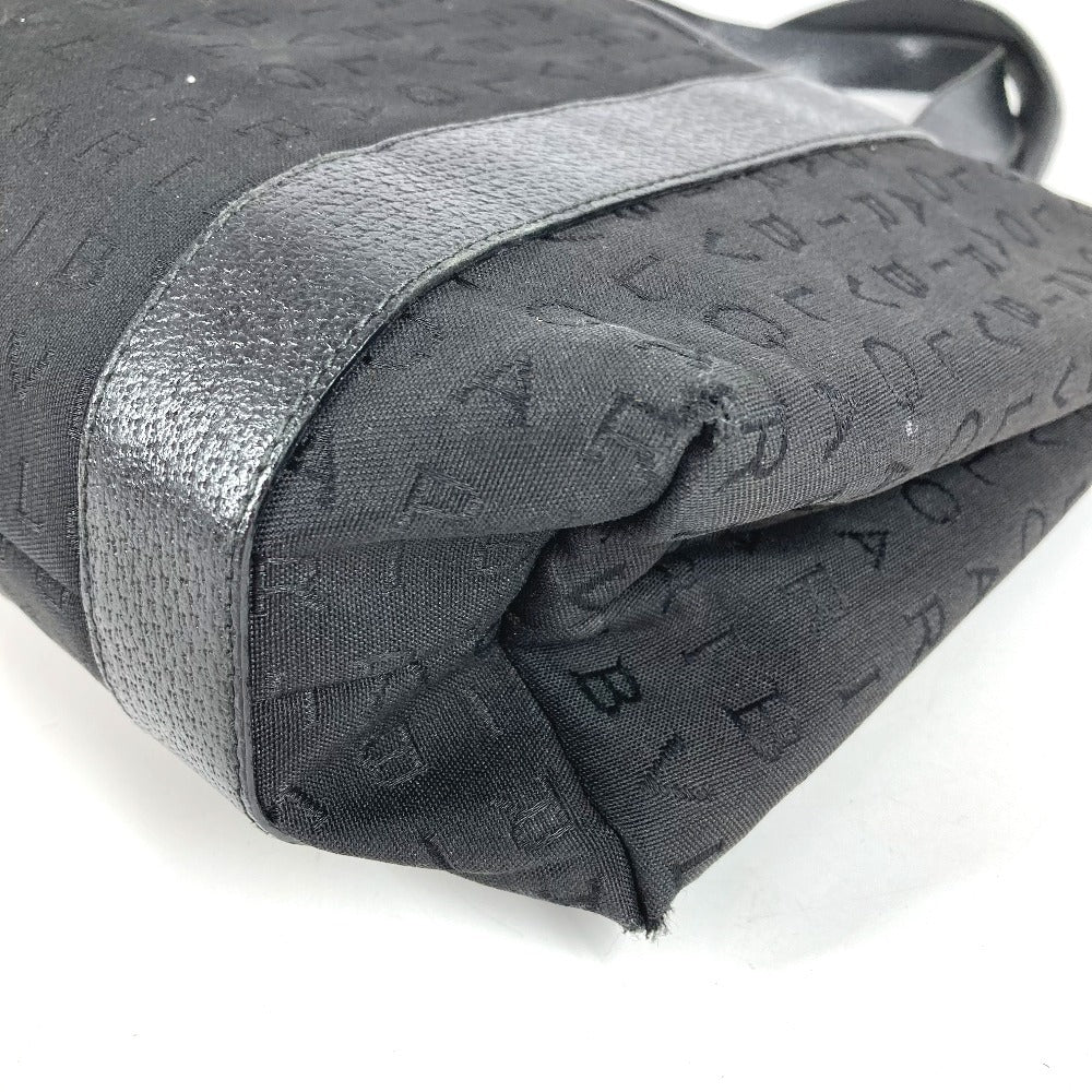 BVLGARI Bag with Pouch, Bulgari Bulgari Logo Handbag Tote Bag Shoulder Bag Leather/Canvas Unisex Black