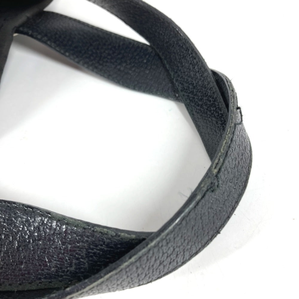BVLGARI Bag with Pouch, Bulgari Bulgari Logo Handbag Tote Bag Shoulder Bag Leather/Canvas Unisex Black