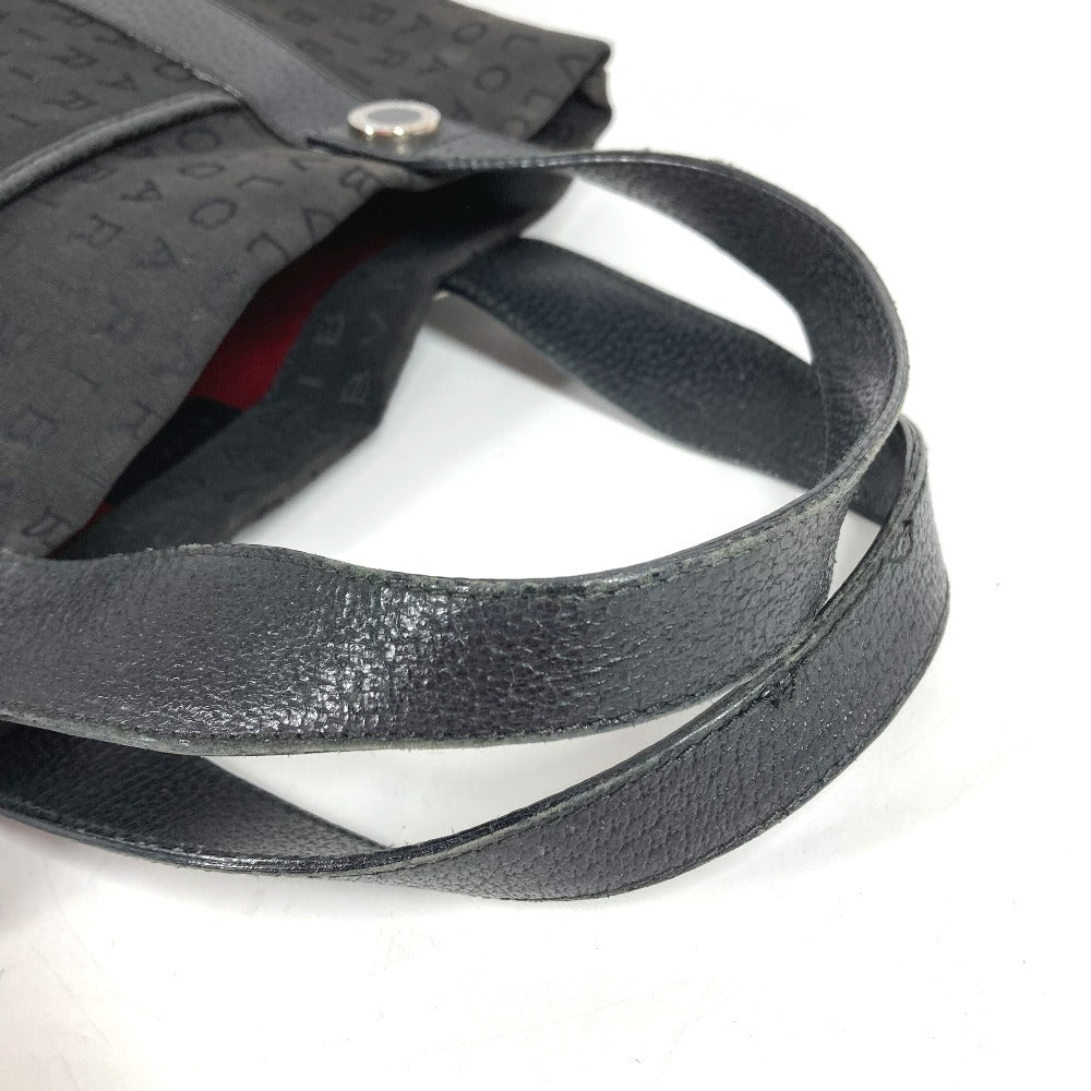 BVLGARI Bag with Pouch, Bulgari Bulgari Logo Handbag Tote Bag Shoulder Bag Leather/Canvas Unisex Black