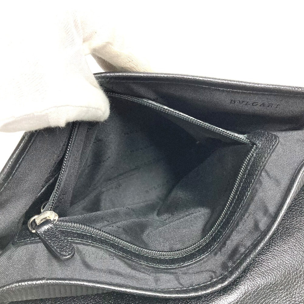 BVLGARI Millereghe Crossbody Flap Bag Messenger Bag Shoulder Bag PVC/Leather Unisex Black
