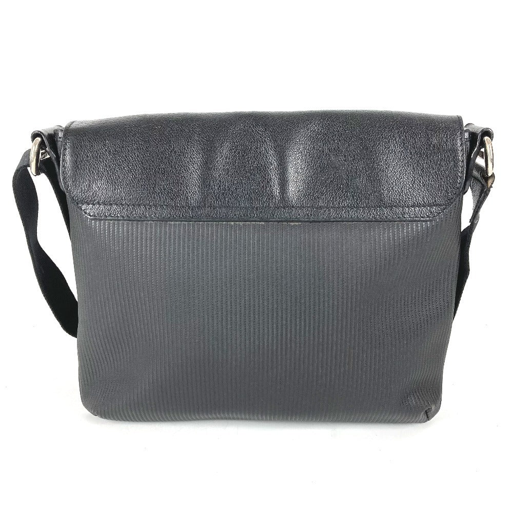 BVLGARI Millereghe Crossbody Flap Bag Messenger Bag Shoulder Bag PVC/Leather Unisex Black