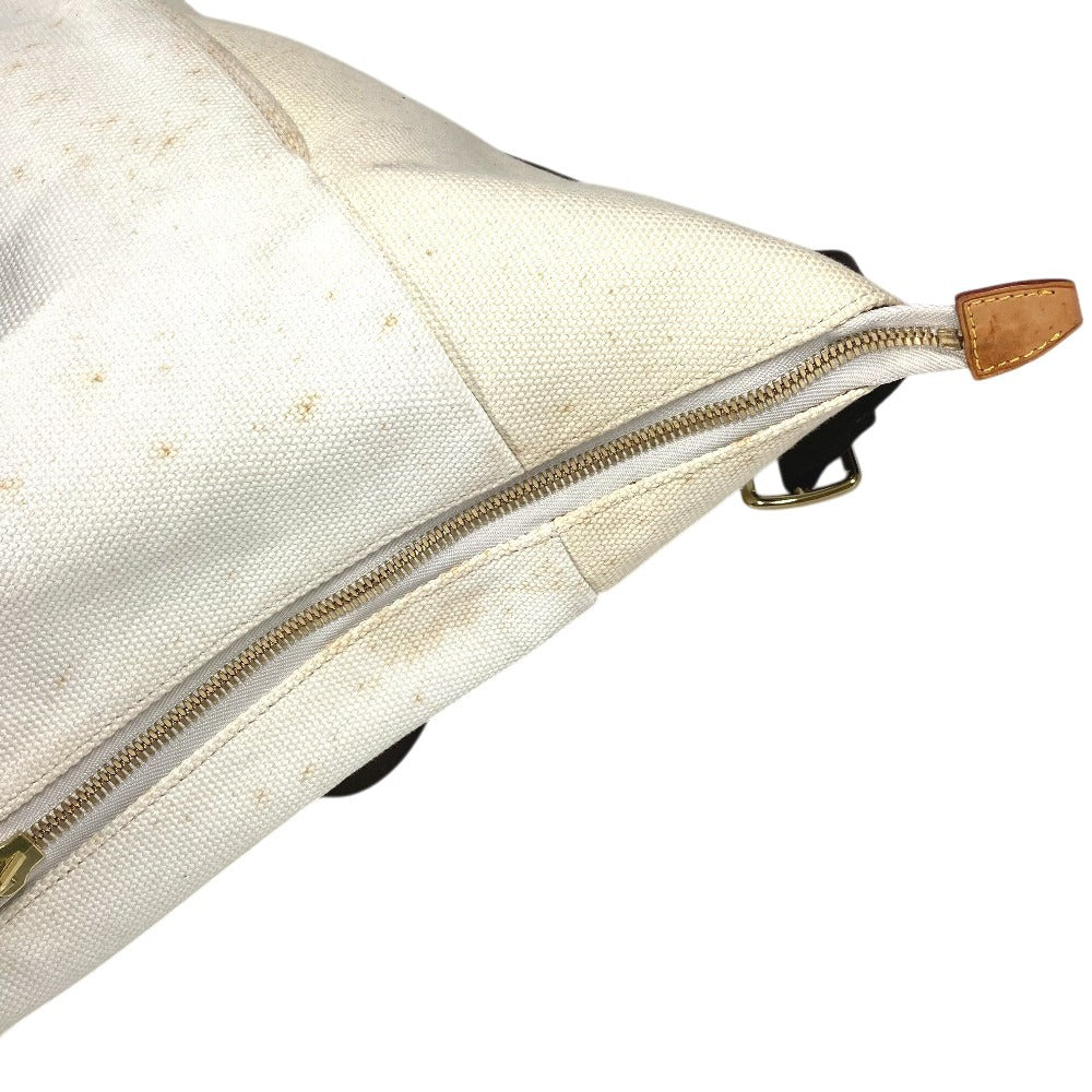 LOUIS VUITTON M40030 Antigua Sac Weekend 2-Way Bag, Shoulder Bag, Tote Bag, Boston Bag, Unisex, Canvas, Ecru, White