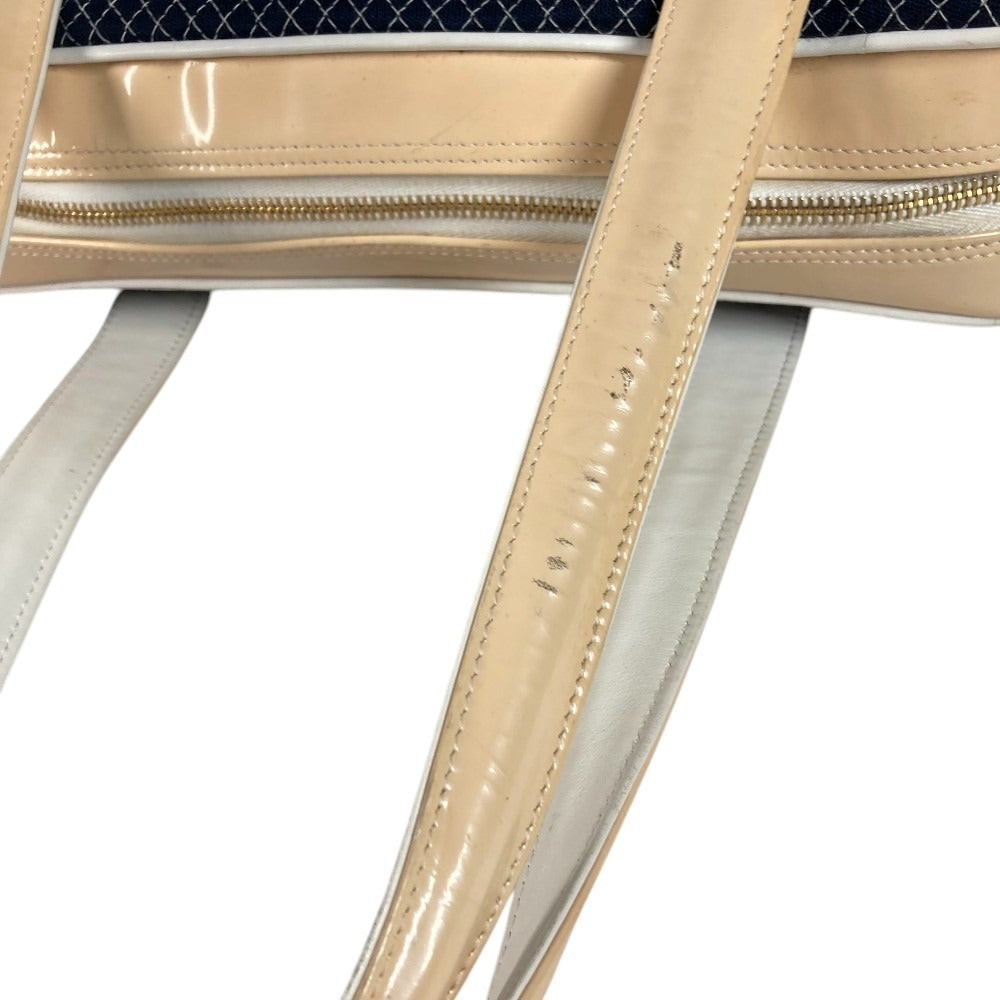 CHANEL スポーツバッグ ボストンバッグ CC ココマーク ロゴ キルティング カバン トートバッグ 肩掛け ショルダーバッグ キャンバス ユニセックス ネイビー