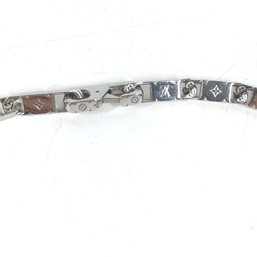 LOUIS VUITTON M00919 Monogram Necklace Monogram Tied-Up Chain Necklace Metal Unisex Silver