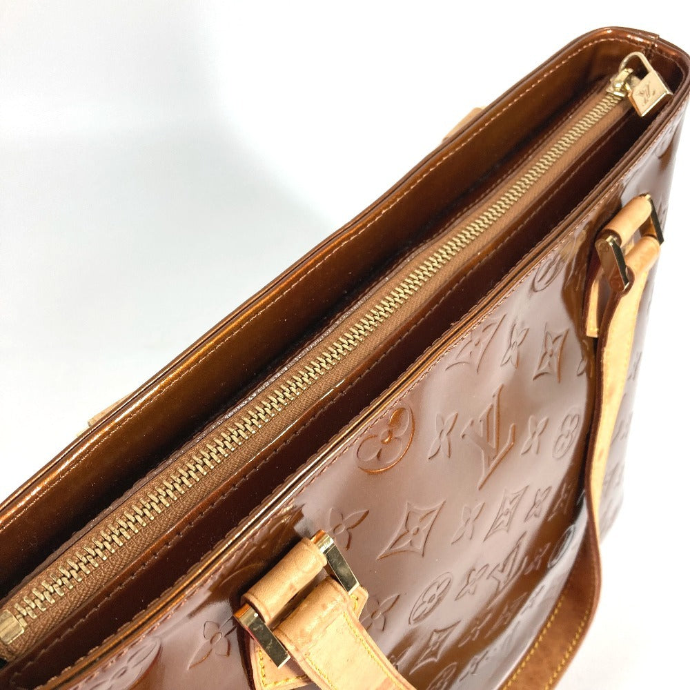 LOUIS VUITTON M91122 Monogram Vernis Houston Shoulder Bag/Tote Bag in Monogram Vernis Canvas, Women's, Bronze/Brown