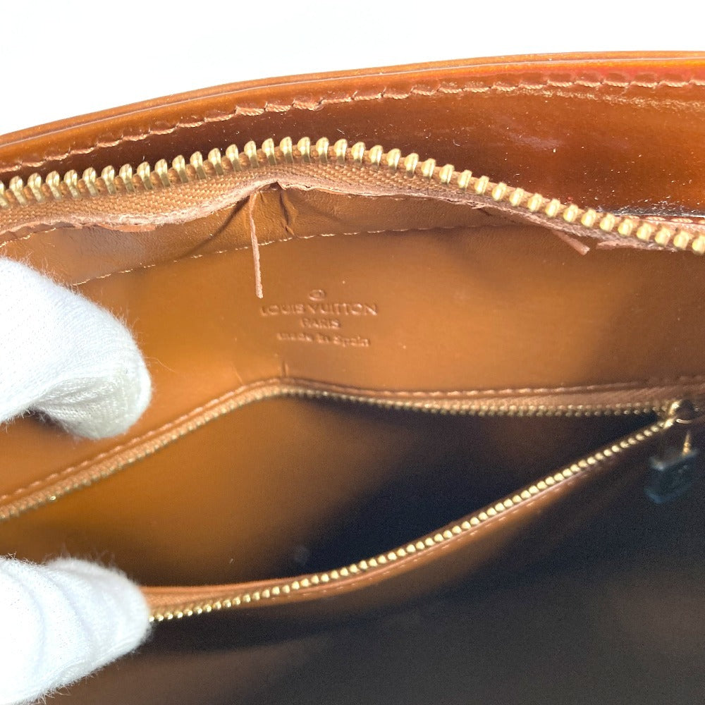 LOUIS VUITTON M91122 Monogram Vernis Houston Shoulder Bag/Tote Bag in Monogram Vernis Canvas, Women's, Bronze/Brown