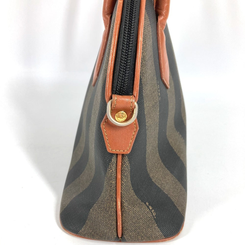 FENDI Vintage Pecan Bag Tote Bag Handbag PVC/Leather Women's Khaki