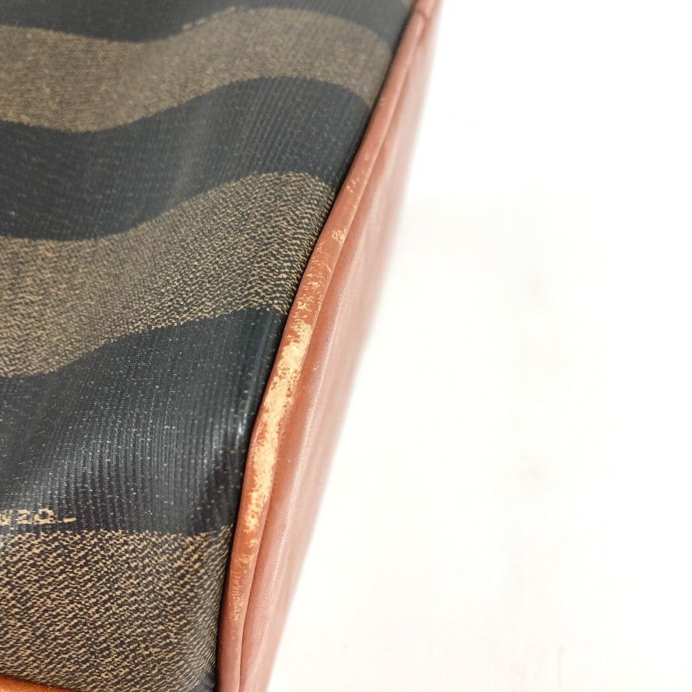 FENDI Vintage Pecan Bag Tote Bag Handbag PVC/Leather Women's Khaki