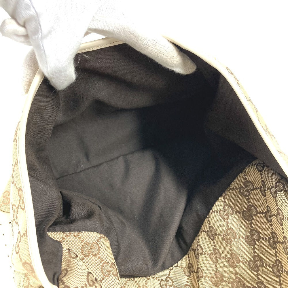 GUCCI 145971 GG ロゴ 肩掛け カバン トートバッグ ショルダーバッグ GGキャンバス/レザー ユニセックス ホワイト