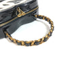 CHANEL Vintage Heart CC Coco Mark Matelasse Quilted Chain Logo Vanity Bag Handbag Enamel Unisex Black