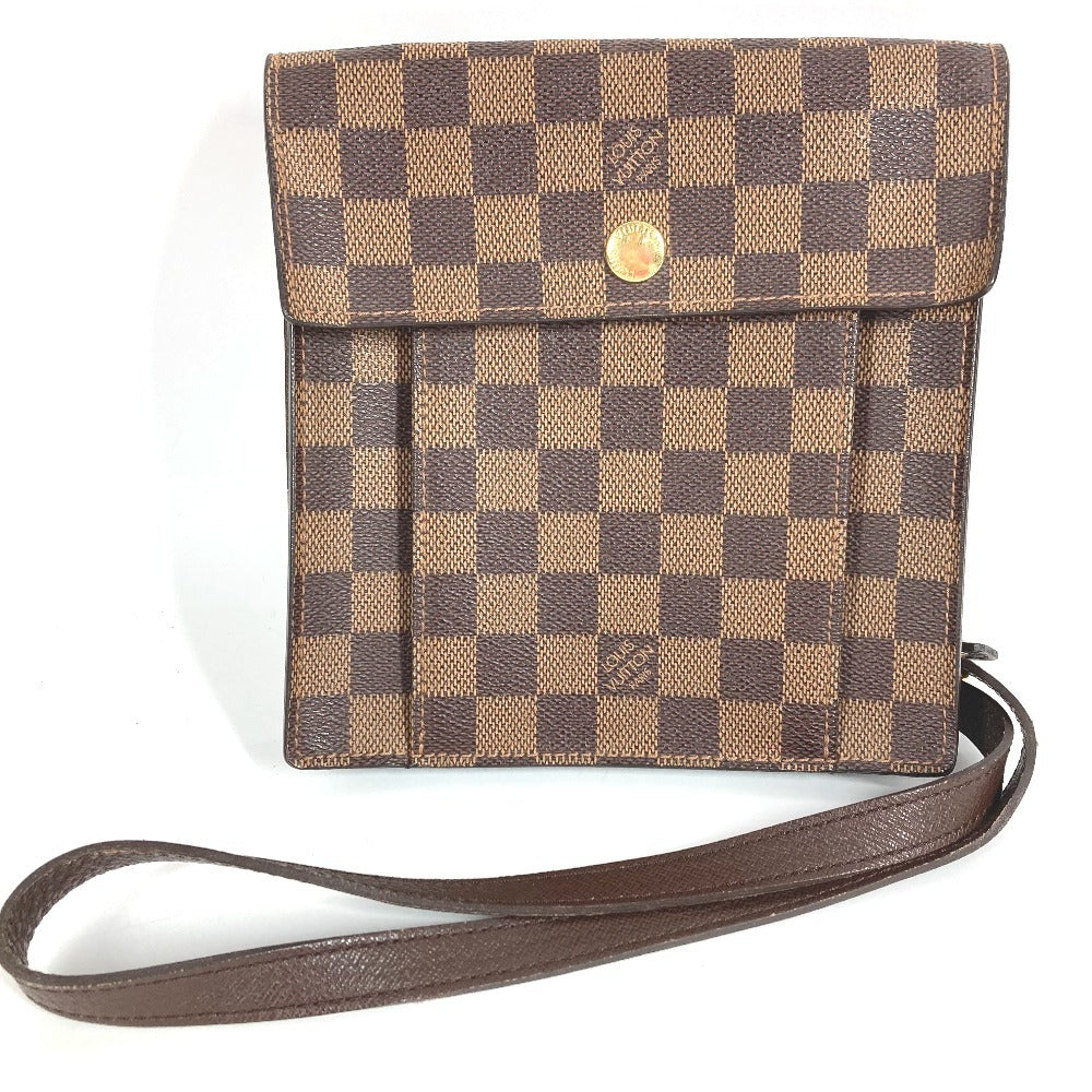 LOUIS VUITTON N45272 ダミエ ピムリコ ポシェット 斜め掛け フラップ ショルダーバッグ ダミエキャンバス レディース エベヌ ブラウン