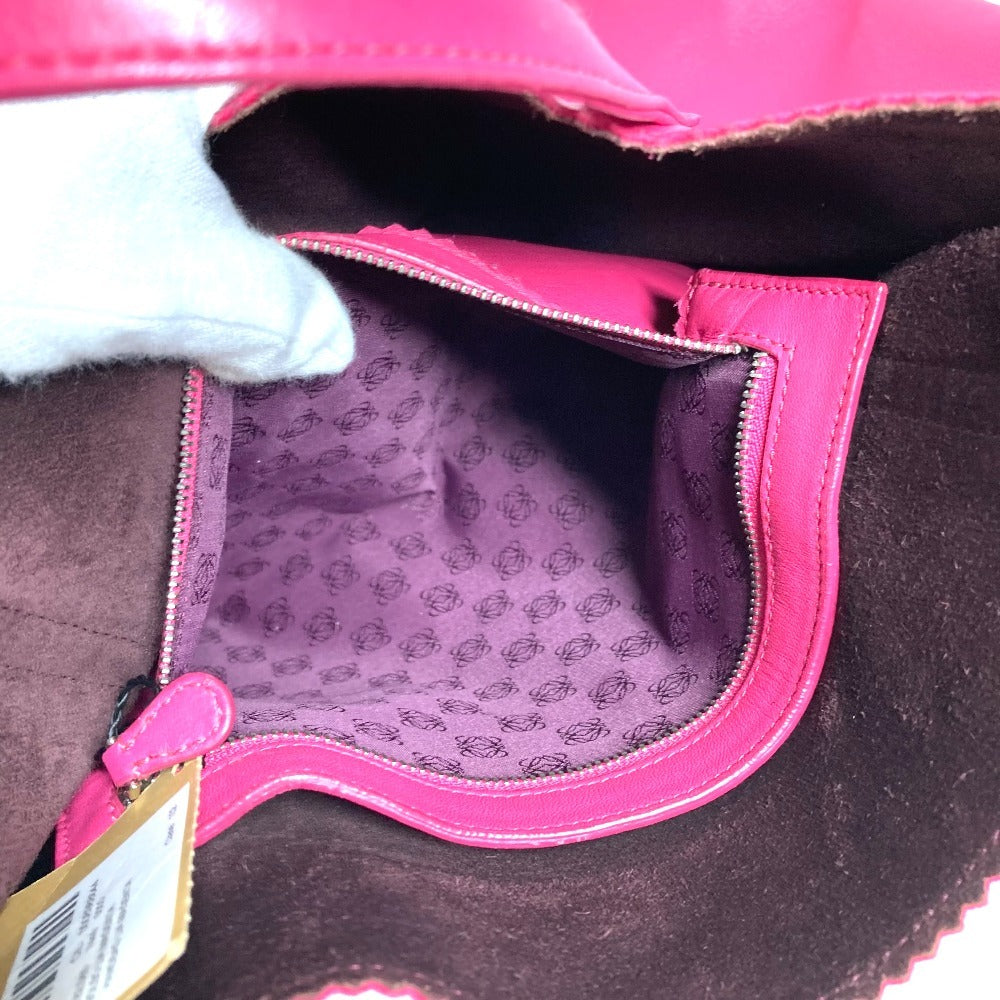 LOEWE ナッパ アナグラム ロゴ 肩掛け カバン トートバッグ タッセル フリンジ付き ショルダーバッグ レザー レディース ピンク