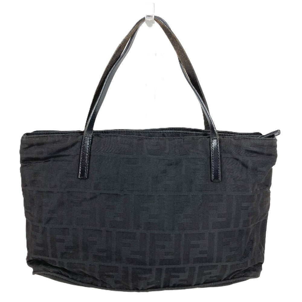 FENDI ヴィンテージ FF ロゴ カバン トートバッグ ハンドバッグ レザー/ナイロン ユニセックス ブラック