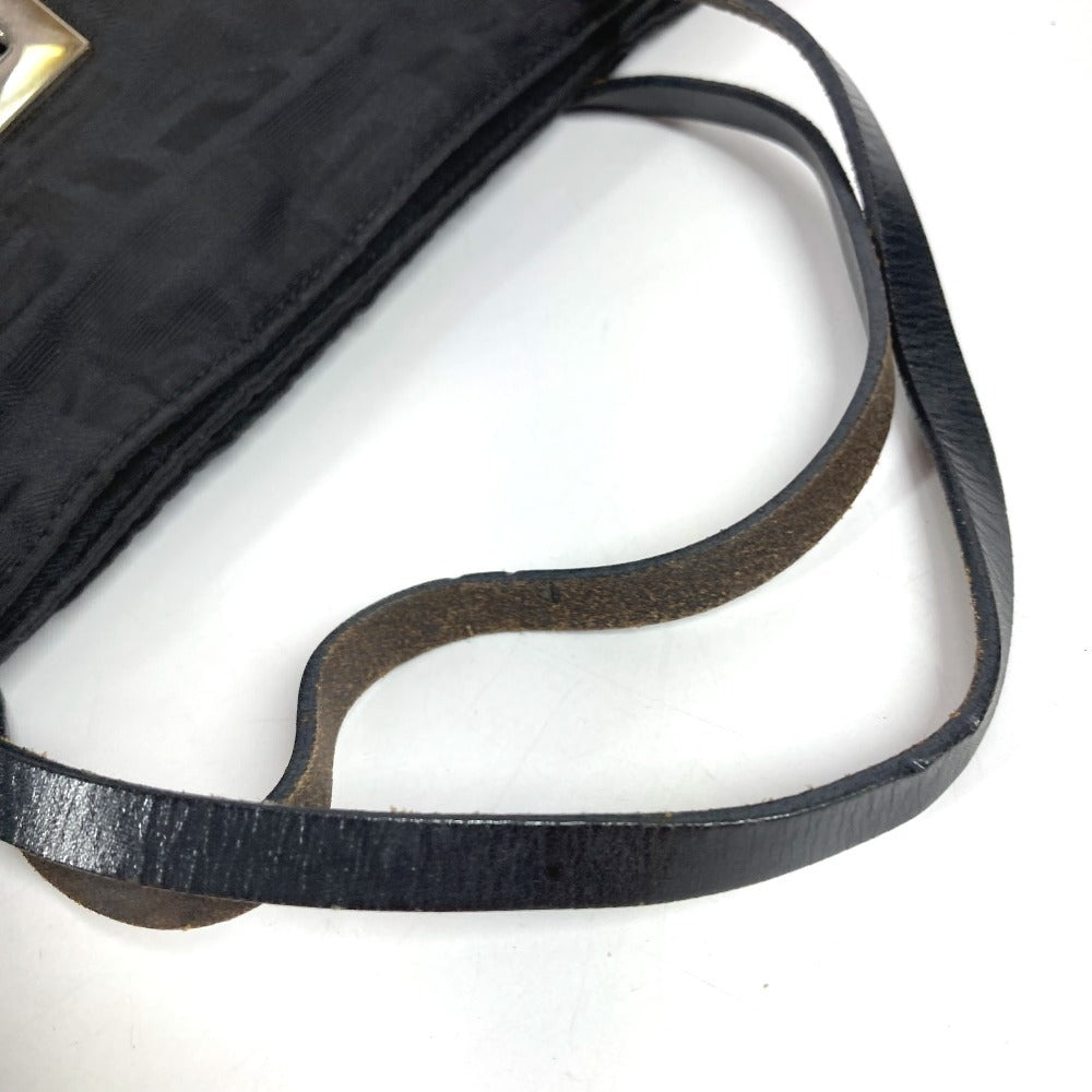 FENDI ヴィンテージ FF ロゴ カバン トートバッグ ハンドバッグ レザー/ナイロン ユニセックス ブラック