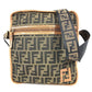 FENDI Zucca Logo Bag Crossbody Pouch Shoulder Bag Nylon Canvas/Leather Unisex Brown