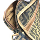 FENDI Zucca Logo Bag Crossbody Pouch Shoulder Bag Nylon Canvas/Leather Unisex Brown