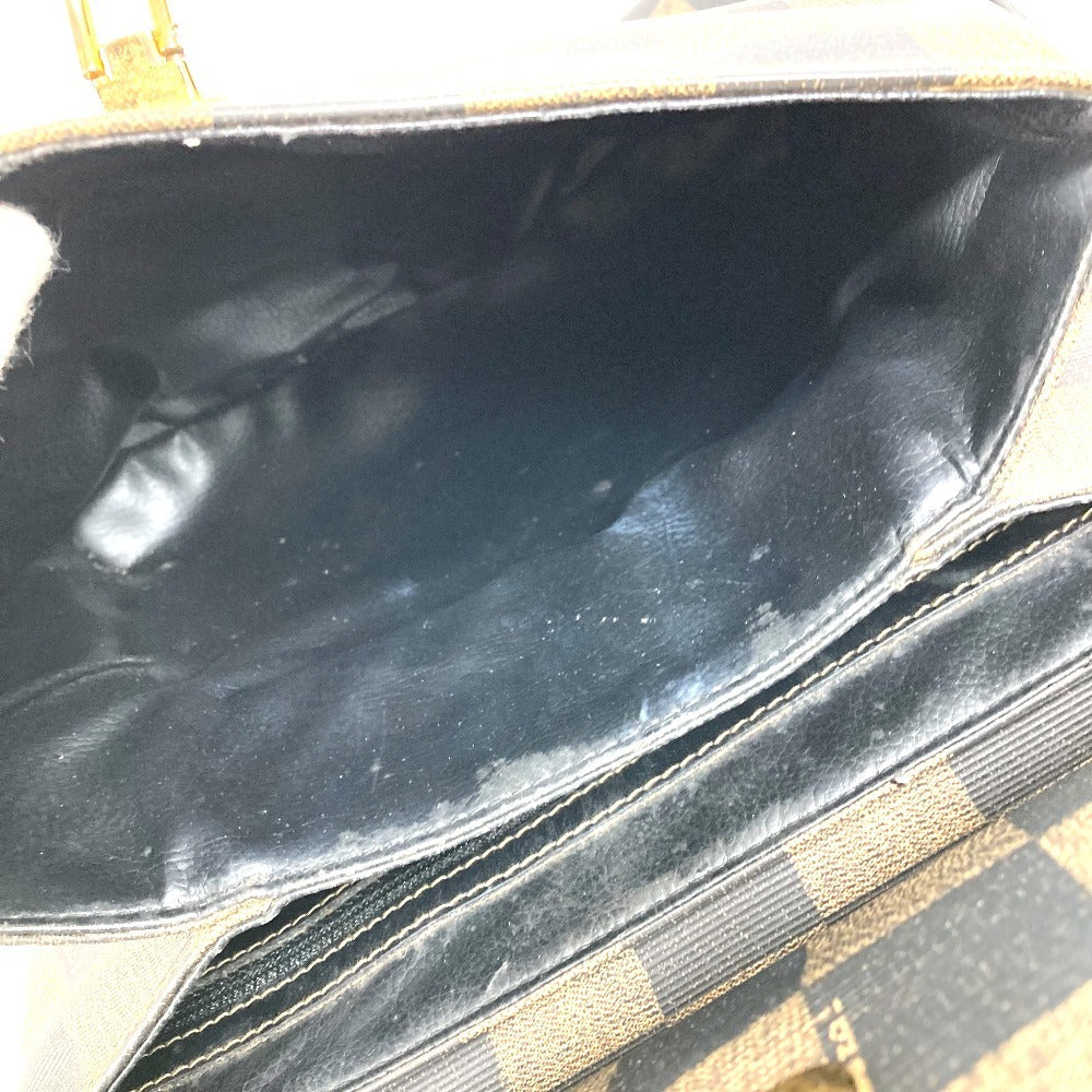 FENDI ヴィンテージ ペカン ロゴ カバン トートバッグ ハンドバッグ レザー/PVC ユニセックス ブラウン
