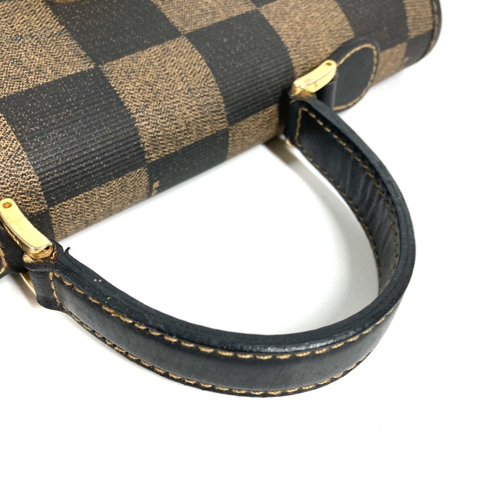 FENDI ヴィンテージ ペカン ロゴ カバン トートバッグ ハンドバッグ レザー/PVC ユニセックス ブラウン