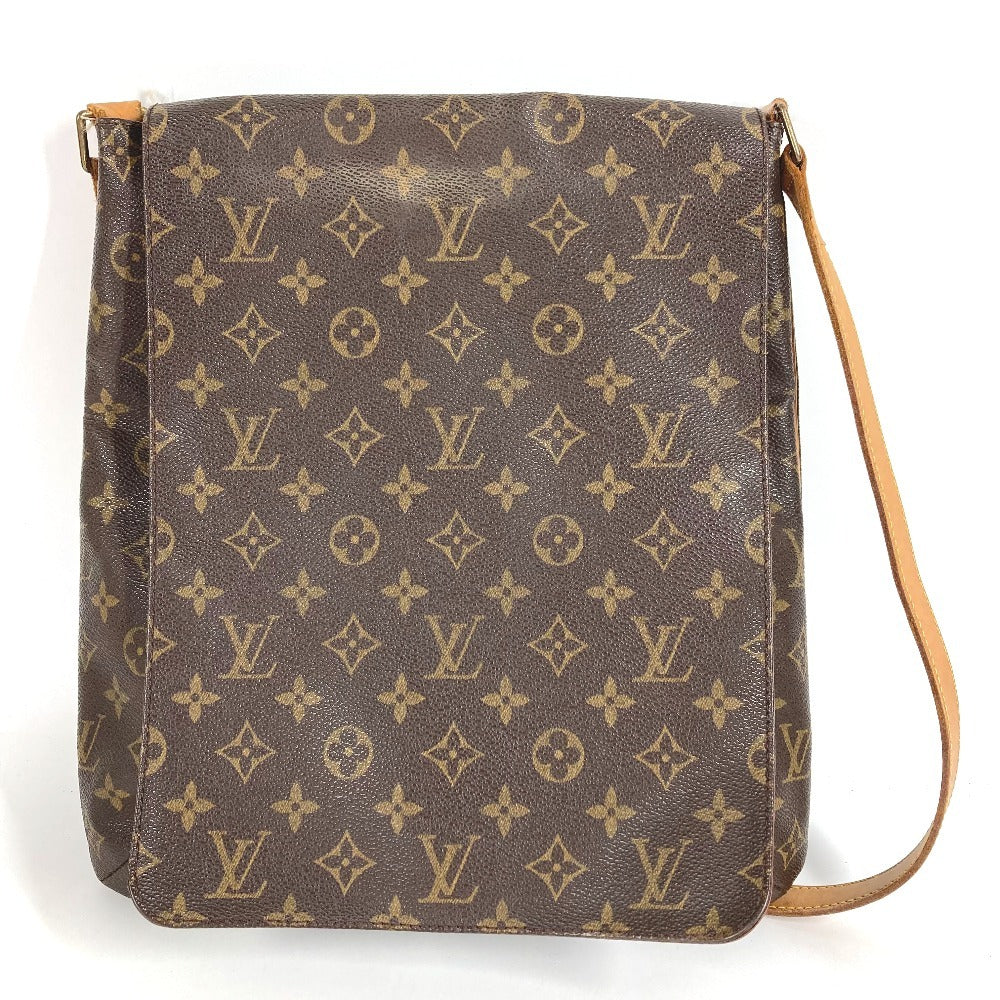 LOUIS VUITTON M51256 モノグラム ミュゼット カバン フラップ 斜め掛け ショルダーバッグ モノグラムキャンバス ユニセックス ブラウン
