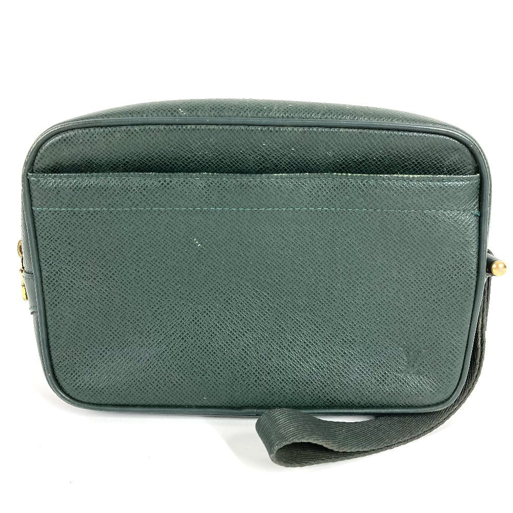 LOUIS VUITTON M30814 タイガ カルガ セカンドバッグ クラッチバッグ カバン ストラップ付き ポーチ タイガレザー ユニセックス エピセア グリーン