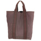 HERMES ハーフレザー フールトゥ カバス カバン トートバッグ ハンドバッグ レザー/キャンバス ユニセックス ブラウン