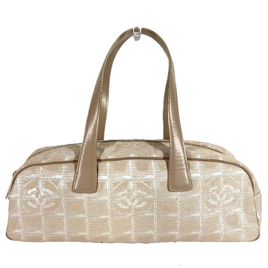 CHANEL A15828 ニュートラベルライン ハンドバッグ カバン　 ボストンバッグ レザー/ナイロン レディース ベージュ