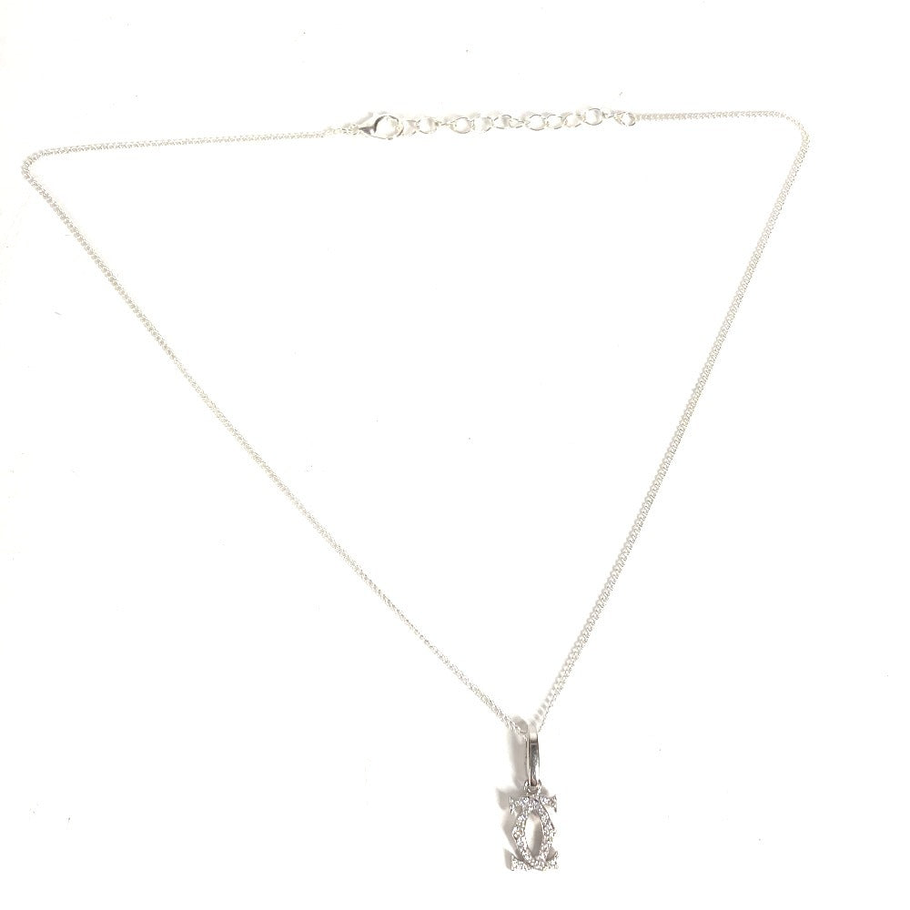 CARTIER ダイヤ K18 金 18K 2C チャーム 750 ダイヤモンド アクセサリー ジュエリー ネックレス ペンダントトップ WG750 レディース シルバー