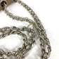 CHANEL ヴィンテージ ロゴ ステッチ CC ココマーク カバン フラップ Wチェーン 斜め掛け ショルダーバッグ ビニール ユニセックス ベージュ