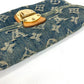 LOUIS VUITTON M95511 モノグラムデニム ポルト フォイユ アメリア ロングウォレット 3つ折り 長財布 モノグラムデニムキャンバス ユニセックス ブルー