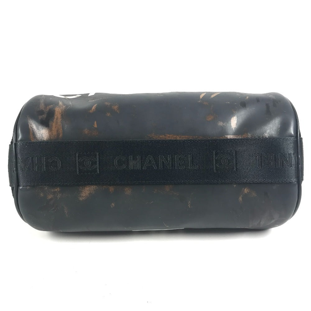 CHANEL スポーツ CC ココマーク ロゴ 筒形 ショルダーバッグ ワンショルダー セミショルダー ミニバッグ ショルダーバッグ ナイロン ユニセックス ブラック
