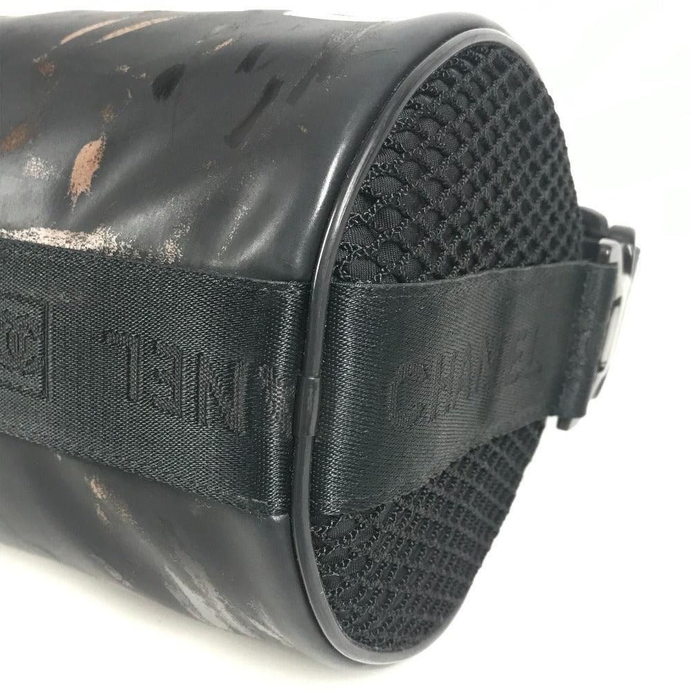 CHANEL スポーツ CC ココマーク ロゴ 筒形 ショルダーバッグ ワンショルダー セミショルダー ミニバッグ ショルダーバッグ ナイロン ユニセックス ブラック