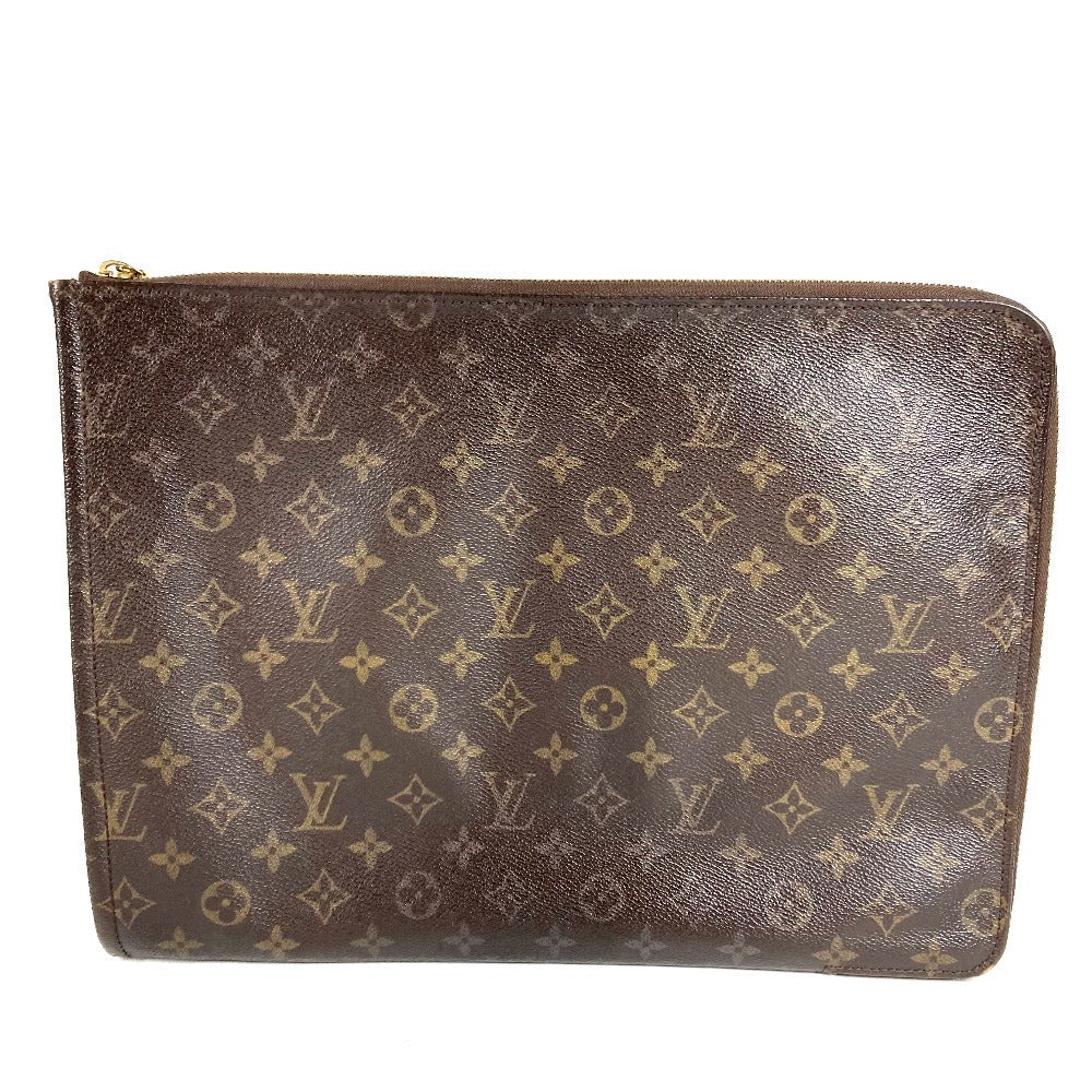 LOUIS VUITTON M53456 モノグラム ポッシュ ドキュマン カバン セカンドバッグ 書類ケース L字ファスナー クラッチバッグ モノグラムキャンバス ユニセックス ブラウン