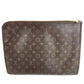 LOUIS VUITTON M53456 モノグラム ポッシュ ドキュマン カバン セカンドバッグ 書類ケース L字ファスナー クラッチバッグ モノグラムキャンバス ユニセックス ブラウン
