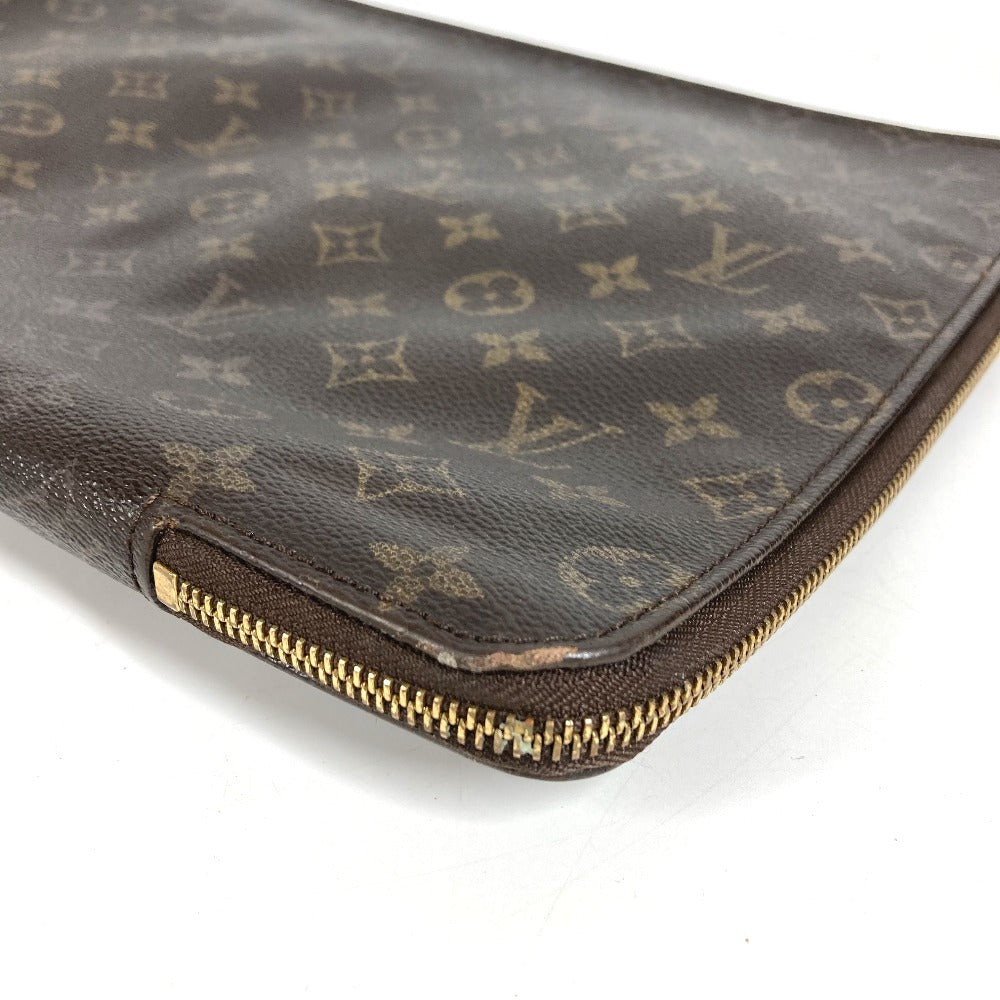 LOUIS VUITTON M53456 モノグラム ポッシュ ドキュマン カバン セカンドバッグ 書類ケース L字ファスナー クラッチバッグ モノグラムキャンバス ユニセックス ブラウン