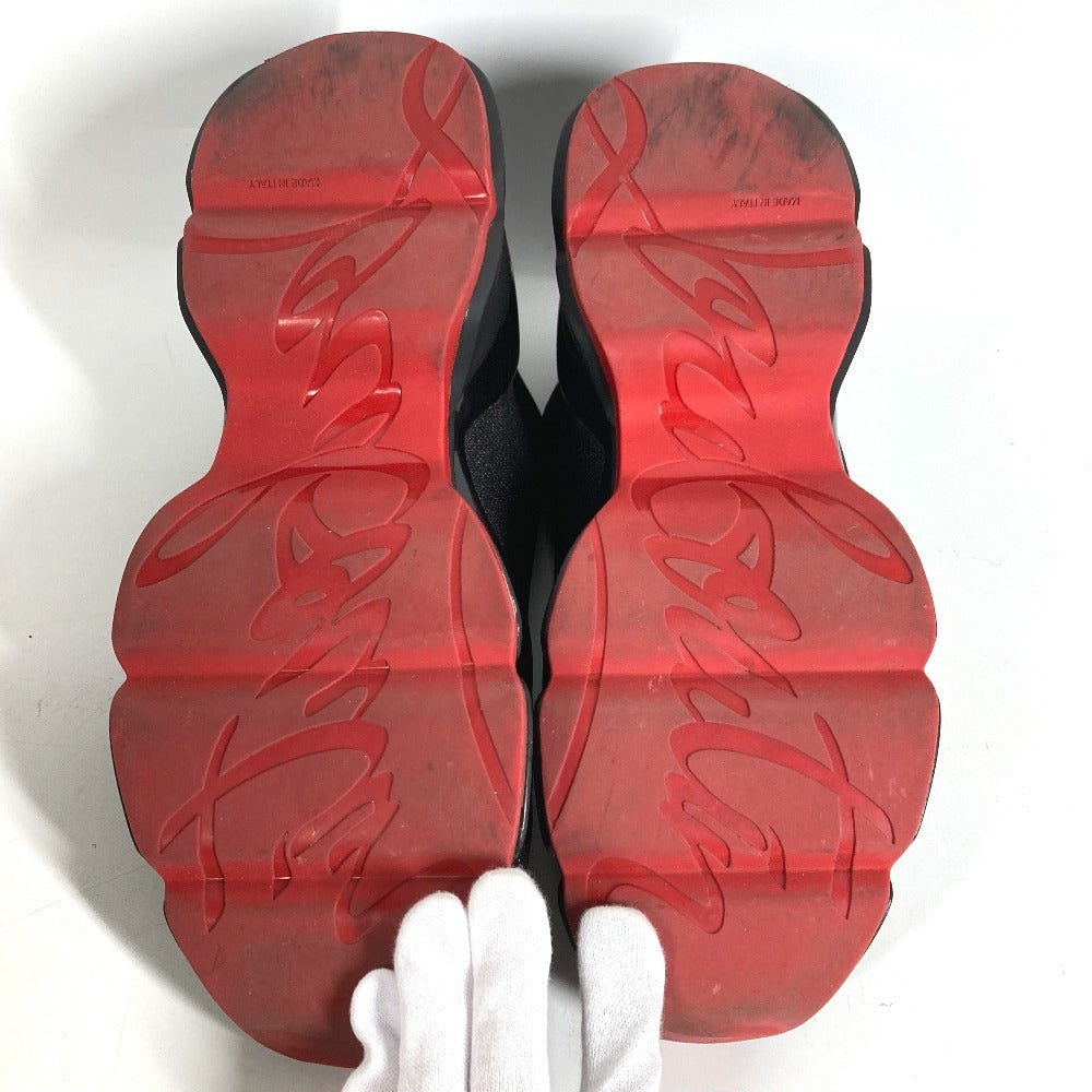 Christian Louboutin ロゴ CL スリッポン シューズ 靴 スニーカー キャンバス メンズ ブラック