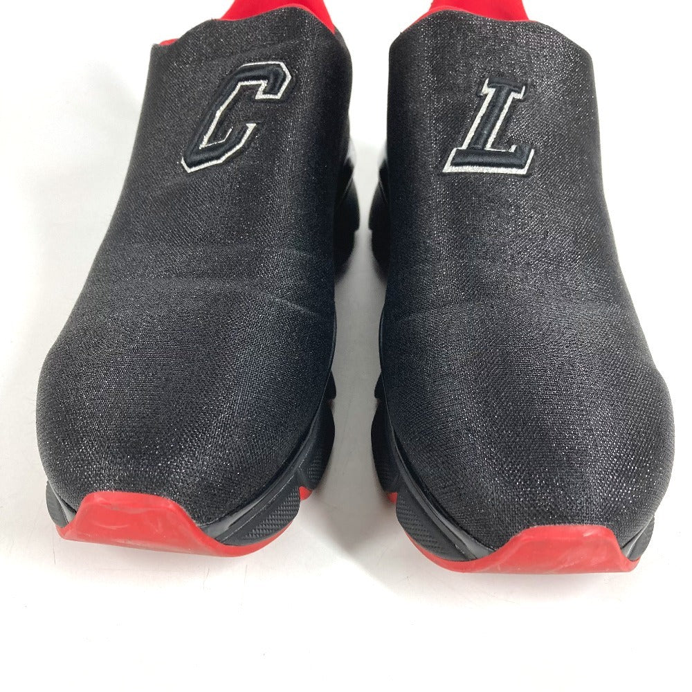 Christian Louboutin ロゴ CL スリッポン シューズ 靴 スニーカー キャンバス メンズ ブラック