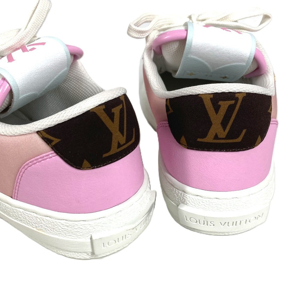 LOUIS VUITTON 1AA16R チャーリーライン モノグラム ロゴ 紐 シューズ 靴 スニーカー キャンバス/レザー レディース ピンク